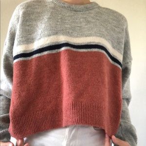 Grey striped sweater